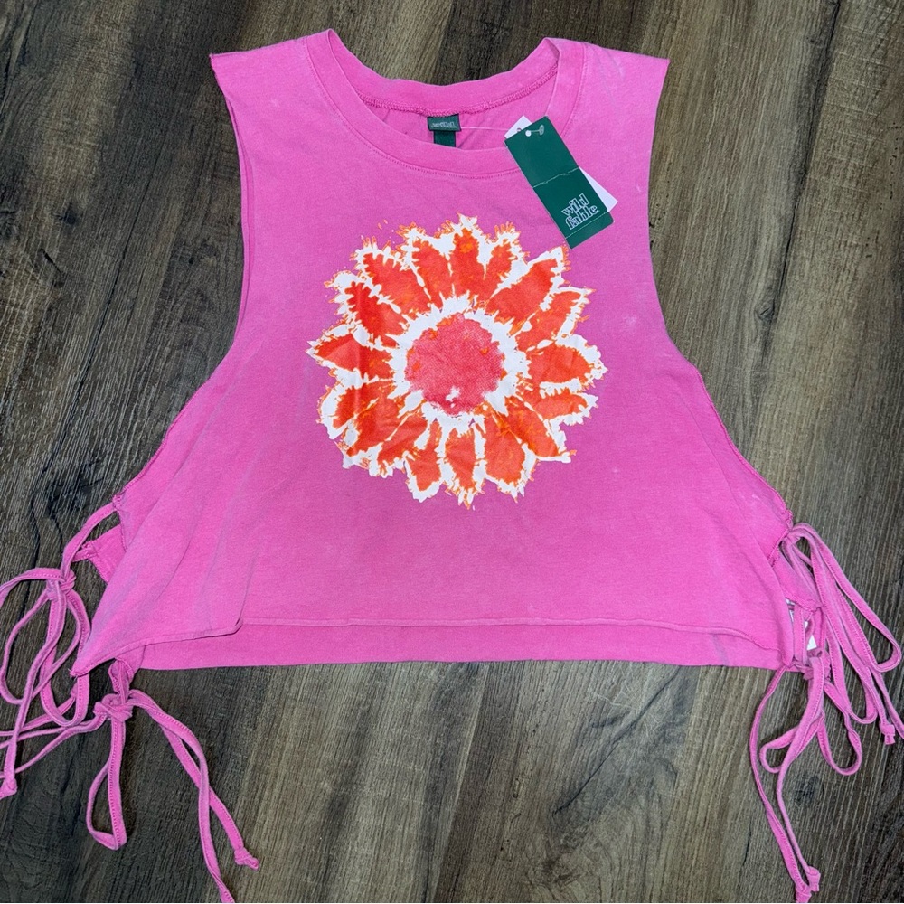 NWT Target Wild Fable SunFlower Festival Crop Top